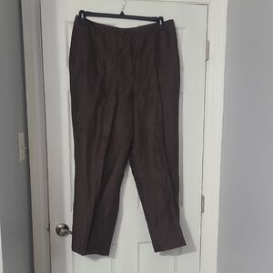 Anne Klein Men's Dark Brown Dress Pants